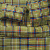 Frances Linen Quilt Cover - Moss Queen