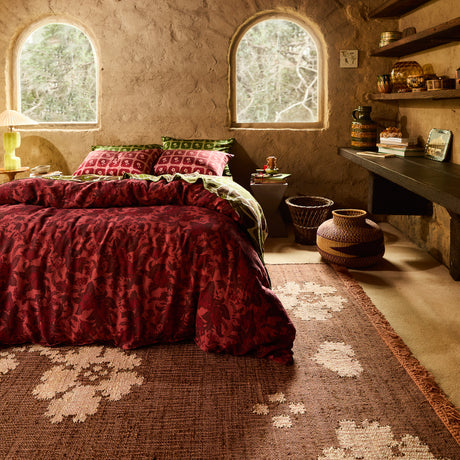 Sierra Linen Quilt Cover - Terracotta Queen
