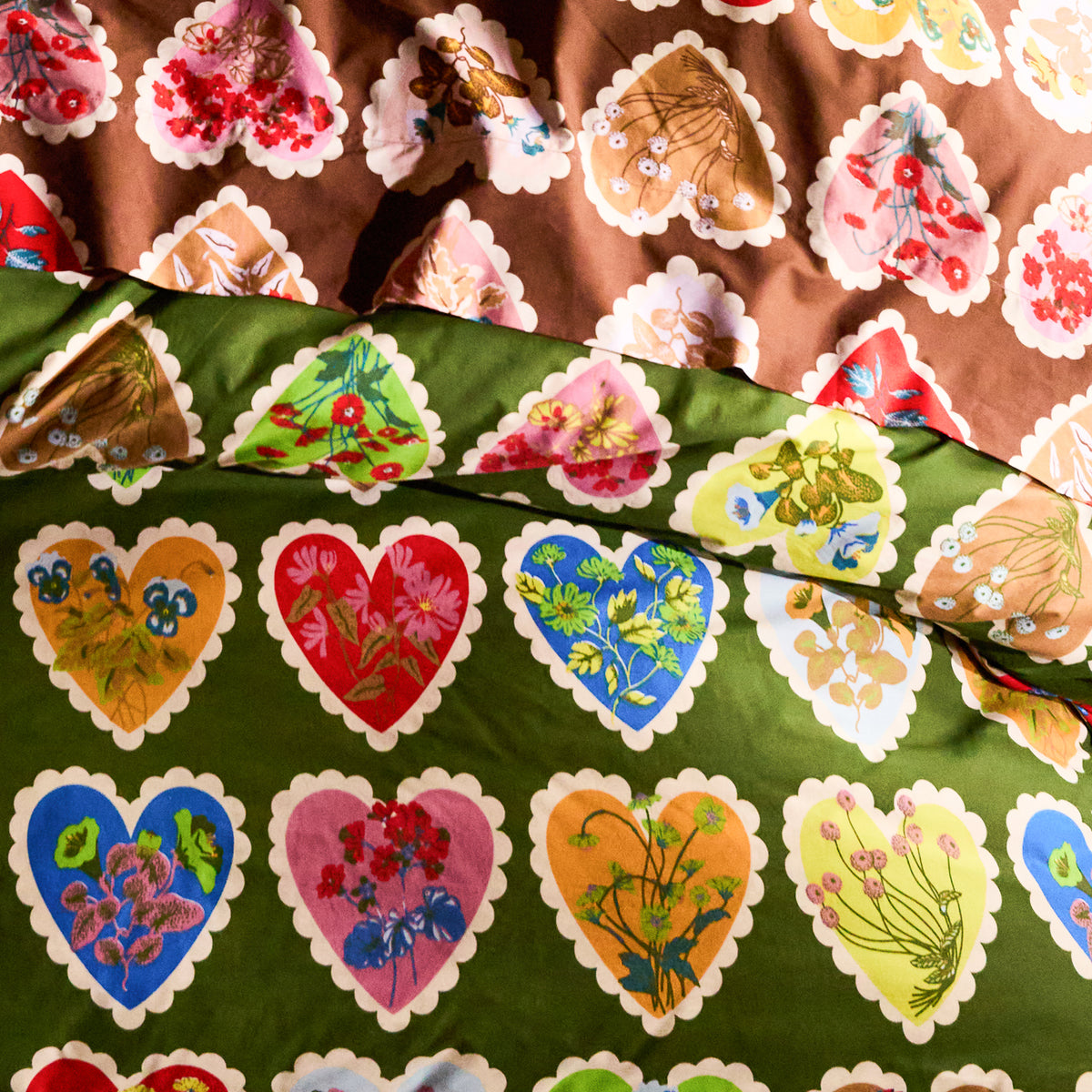 Loretta Cotton Quilt Cover - Hunter Green Single