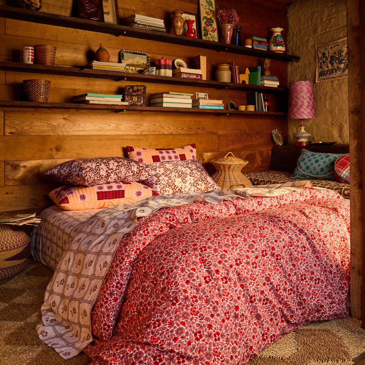Magnolia Cotton Quilt Cover - Poppy Single