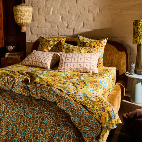 Magnolia Cotton Quilt Cover - Turquoise Single