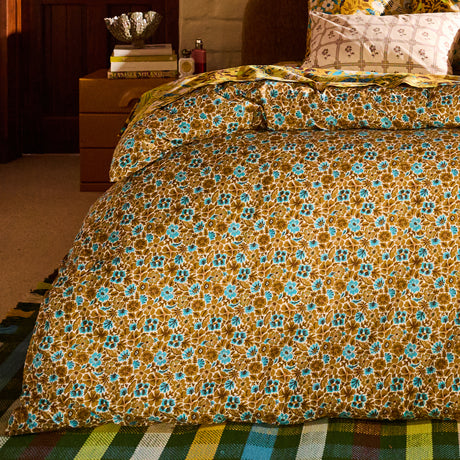 Magnolia Cotton Quilt Cover - Turquoise Single