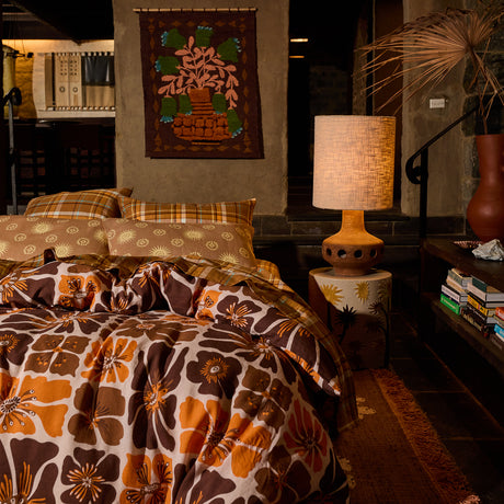 Jolene Linen Quilt Cover - Ecru Queen