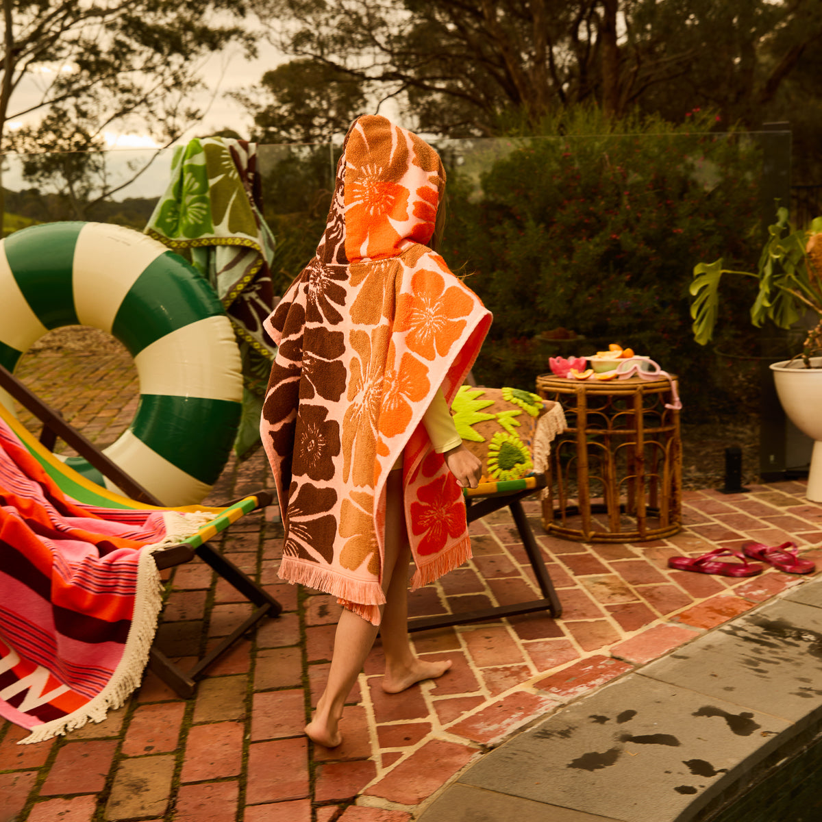 Jolene Hooded Towel - Carnelian