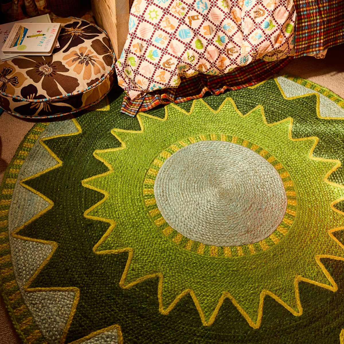 Maeve Jute Rug - Hunter Green