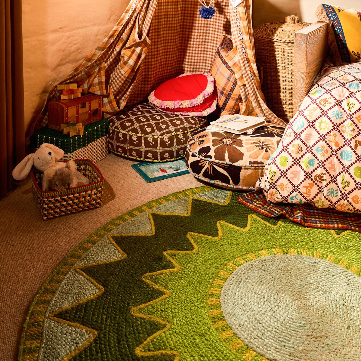 Maeve Jute Rug - Hunter Green