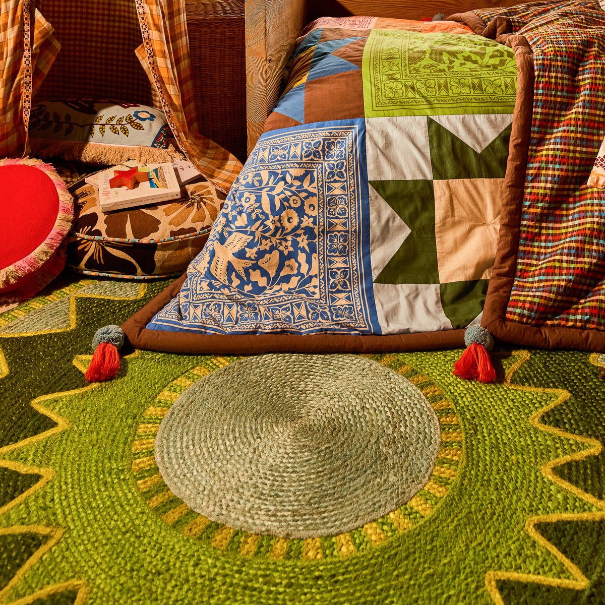 Maeve Jute Rug - Hunter Green