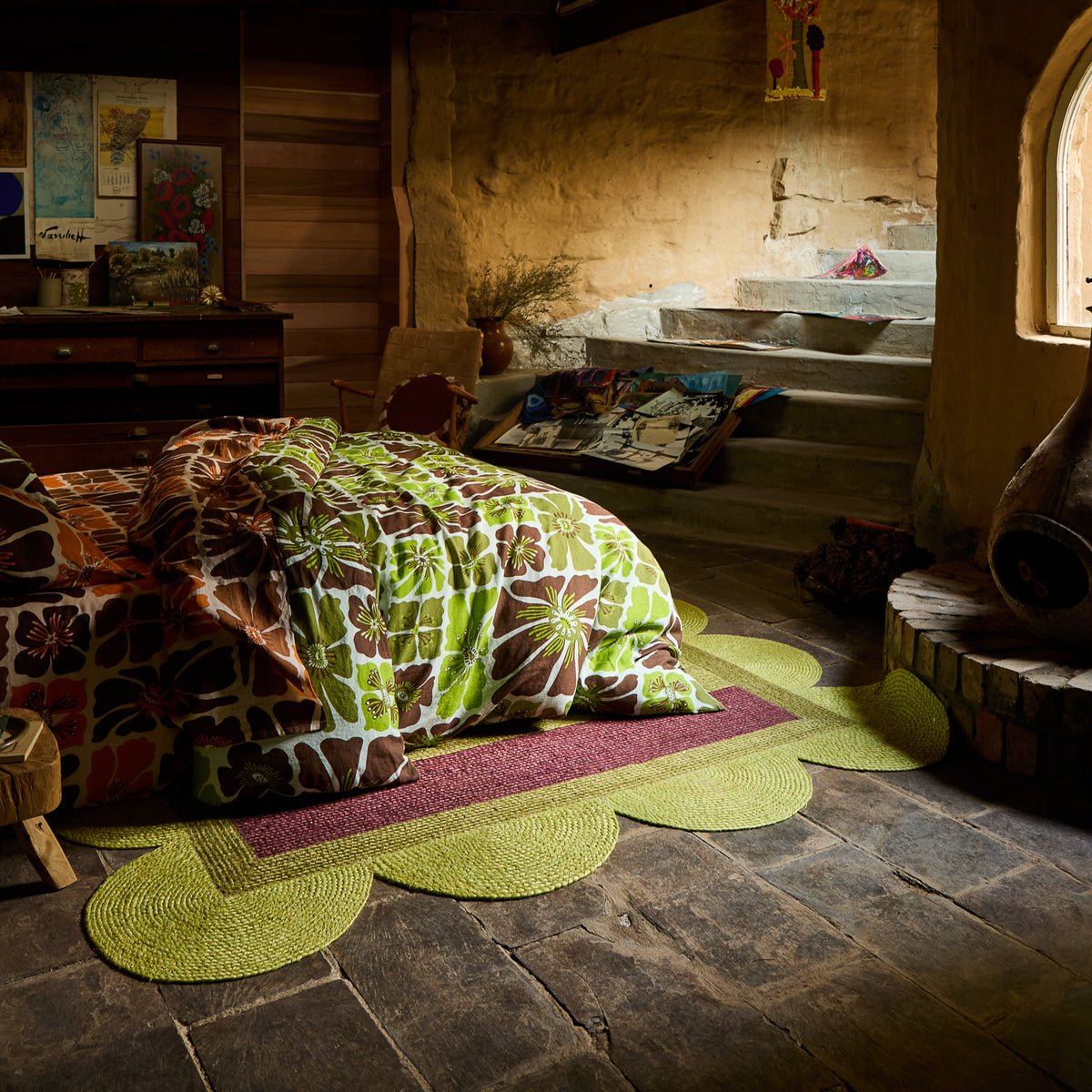 Neomi Jute Rug - Cactus Green 150 x 210 cm