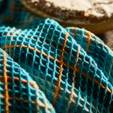 Frances Waffle Tea Towel - Turquoise