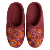 Marie Felt Slippers - Mahogany Small