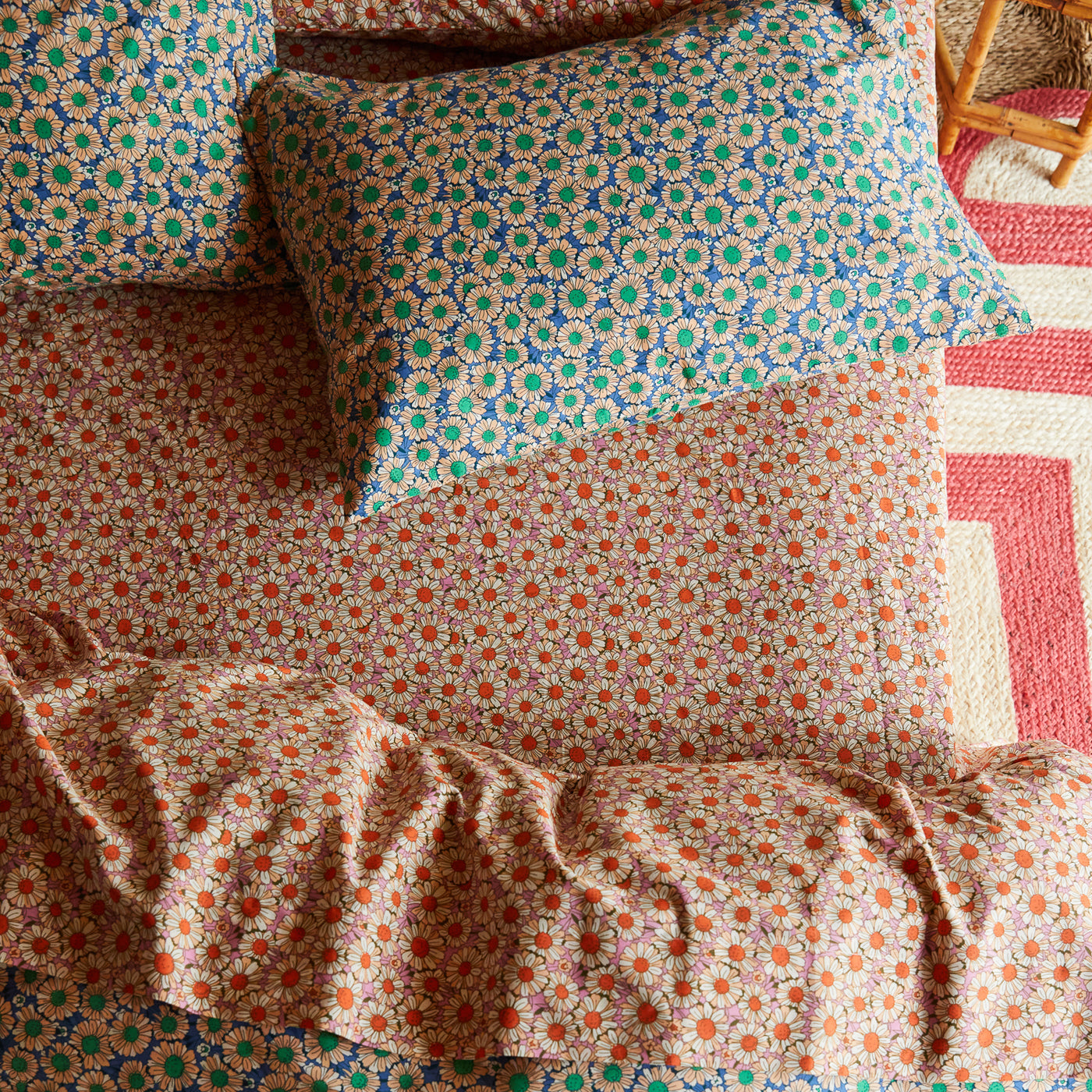 Posie Cotton Pillowcase Set - Freesia Standard