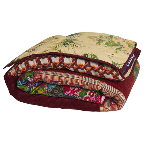 Kai Patchwork Bedcover - Garnet