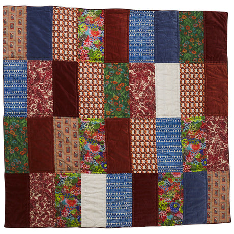 Kai Patchwork Bedcover - Garnet