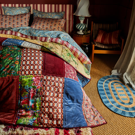 Kai Patchwork Bedcover - Garnet