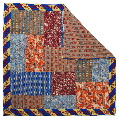 Clarice Patchwork Bedcover - Azure