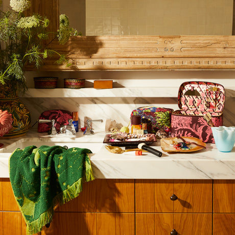 Delphine Large Vanity Case - Garnet