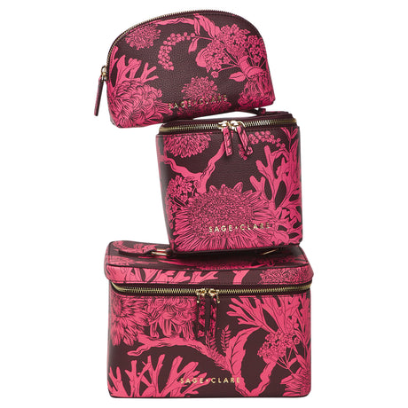 Delphine Small Vanity Case - Garnet