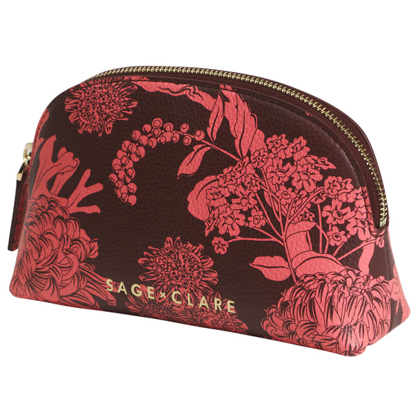 Delphine Cosmetic Pouch - Garnet – Sage and Clare