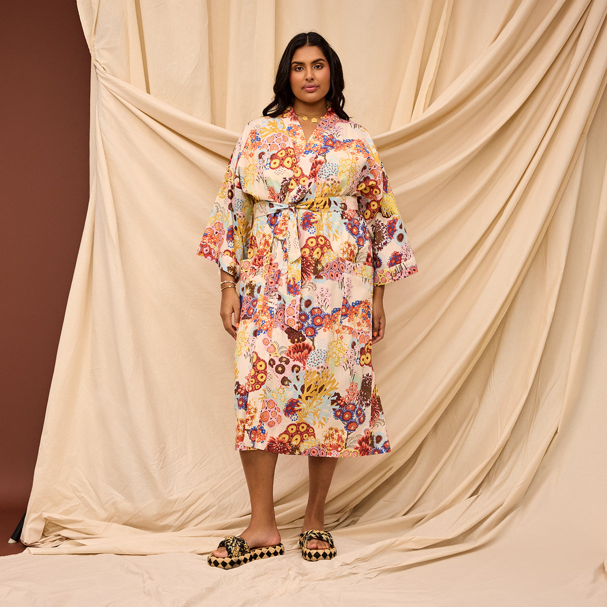 Cora Cotton Robe - Pearl
