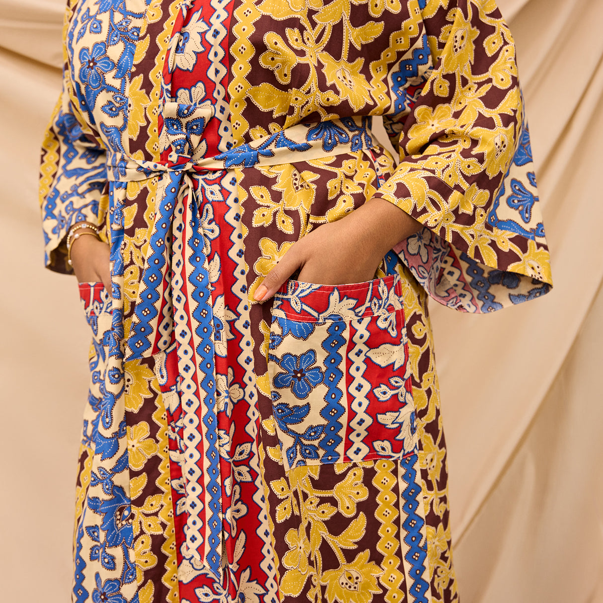 Thea Cotton Robe - Vermillion