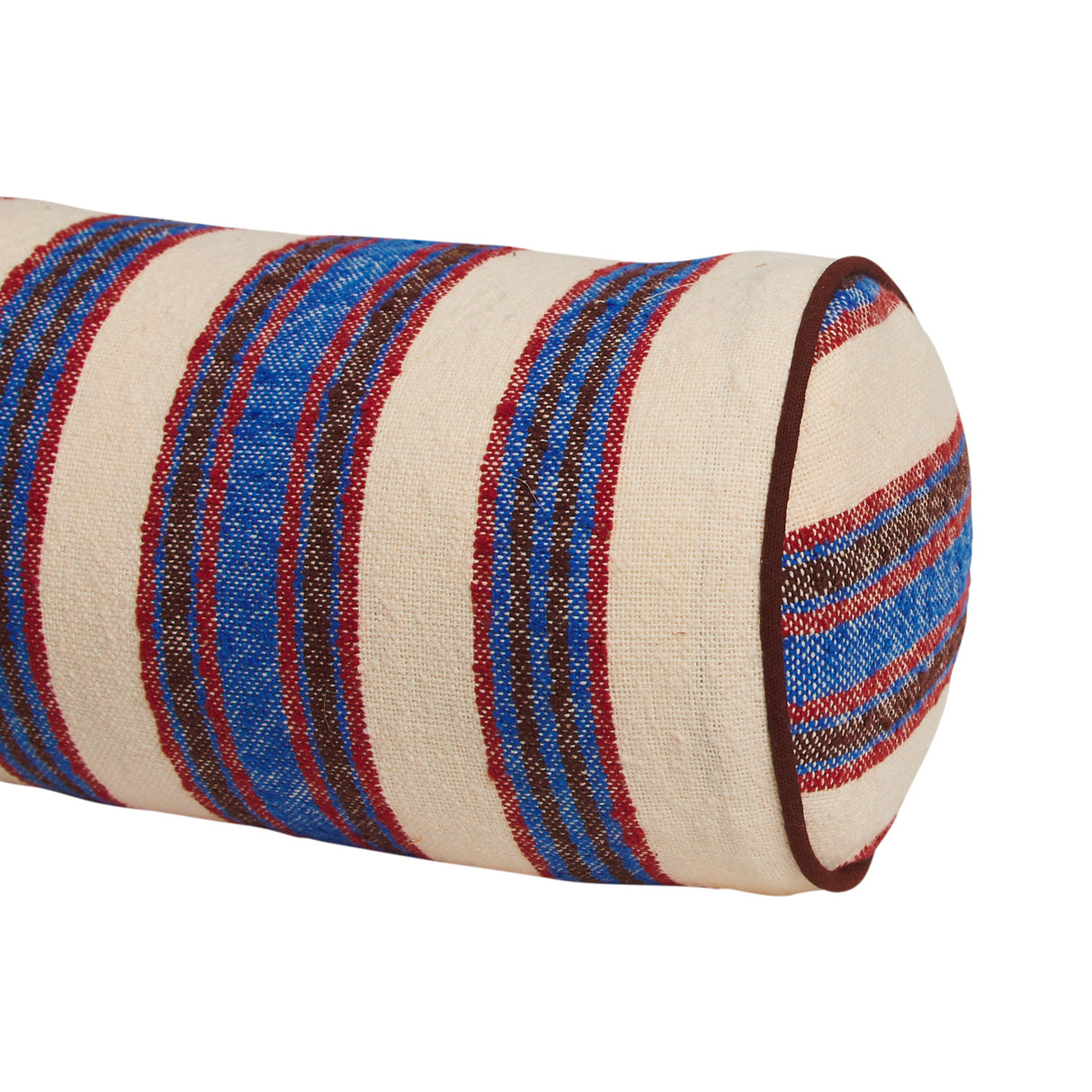 Selene Woven Bolster Cushion - Azure Feather Insert