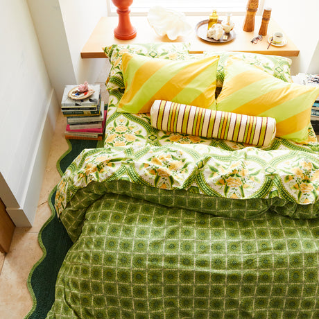 Selene Woven Bolster Cushion - Dune Feather Insert