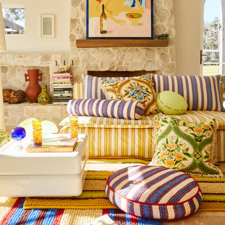 Margaret Fringe Cushion - Clay Feather Insert