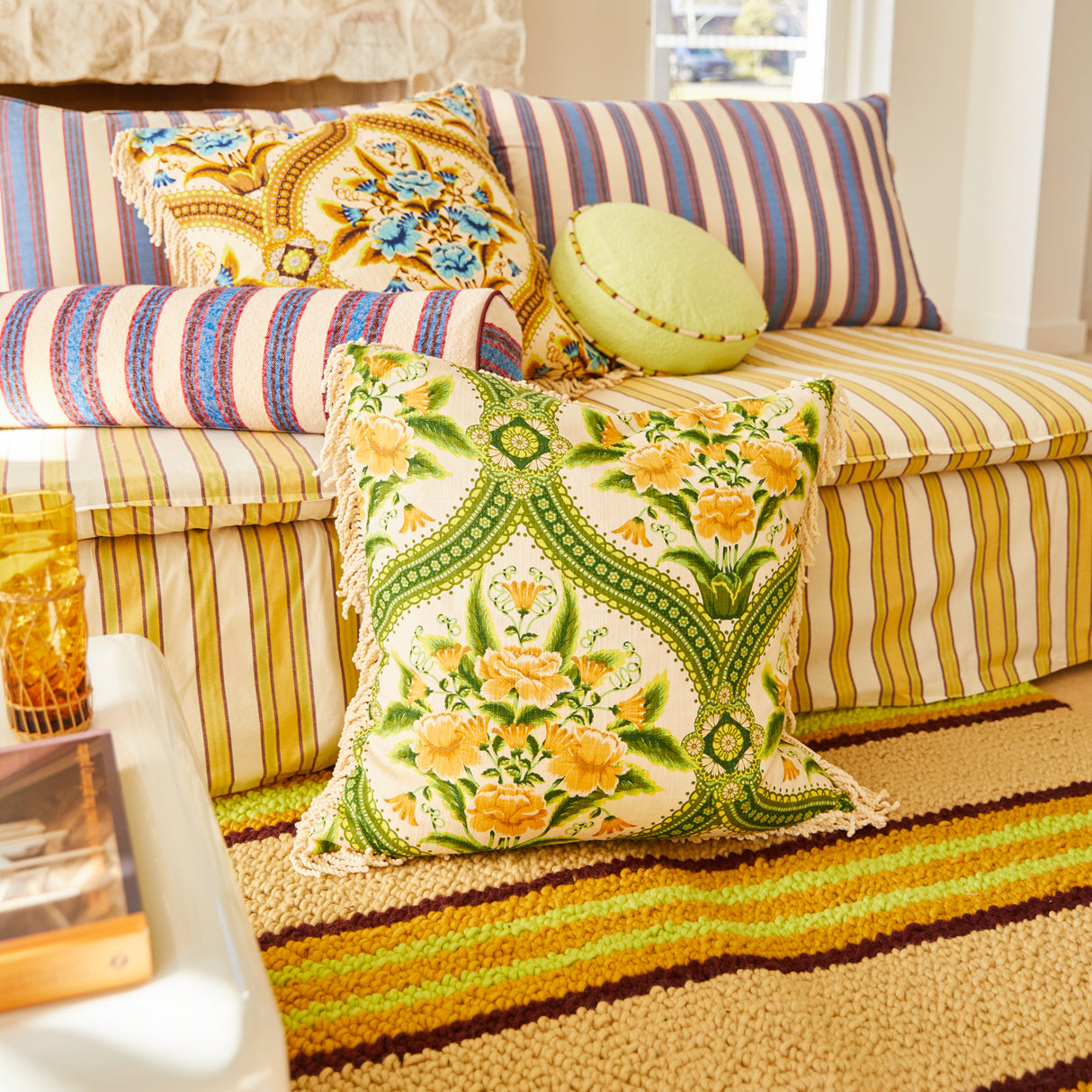 Margaret Fringe Cushion - La Palma Feather Insert