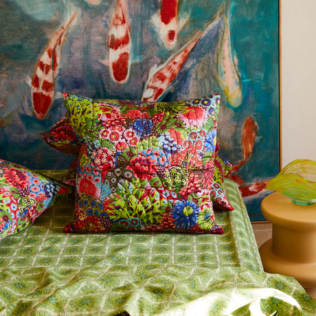 Cora Quilted Cushion - Garnet Feather Insert