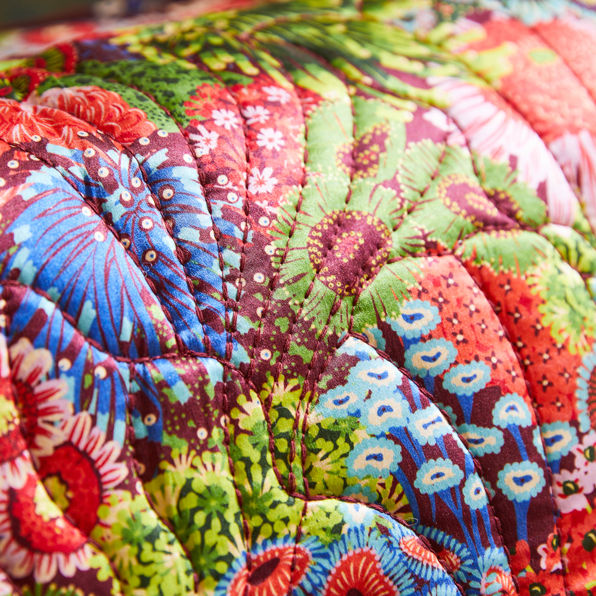 Cora Quilted Cushion - Garnet Feather Insert