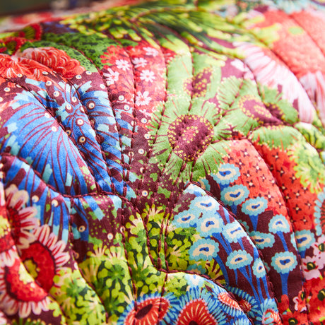Cora Quilted Cushion - Garnet Feather Insert