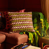 Cora Quilted Cushion - Garnet Feather Insert