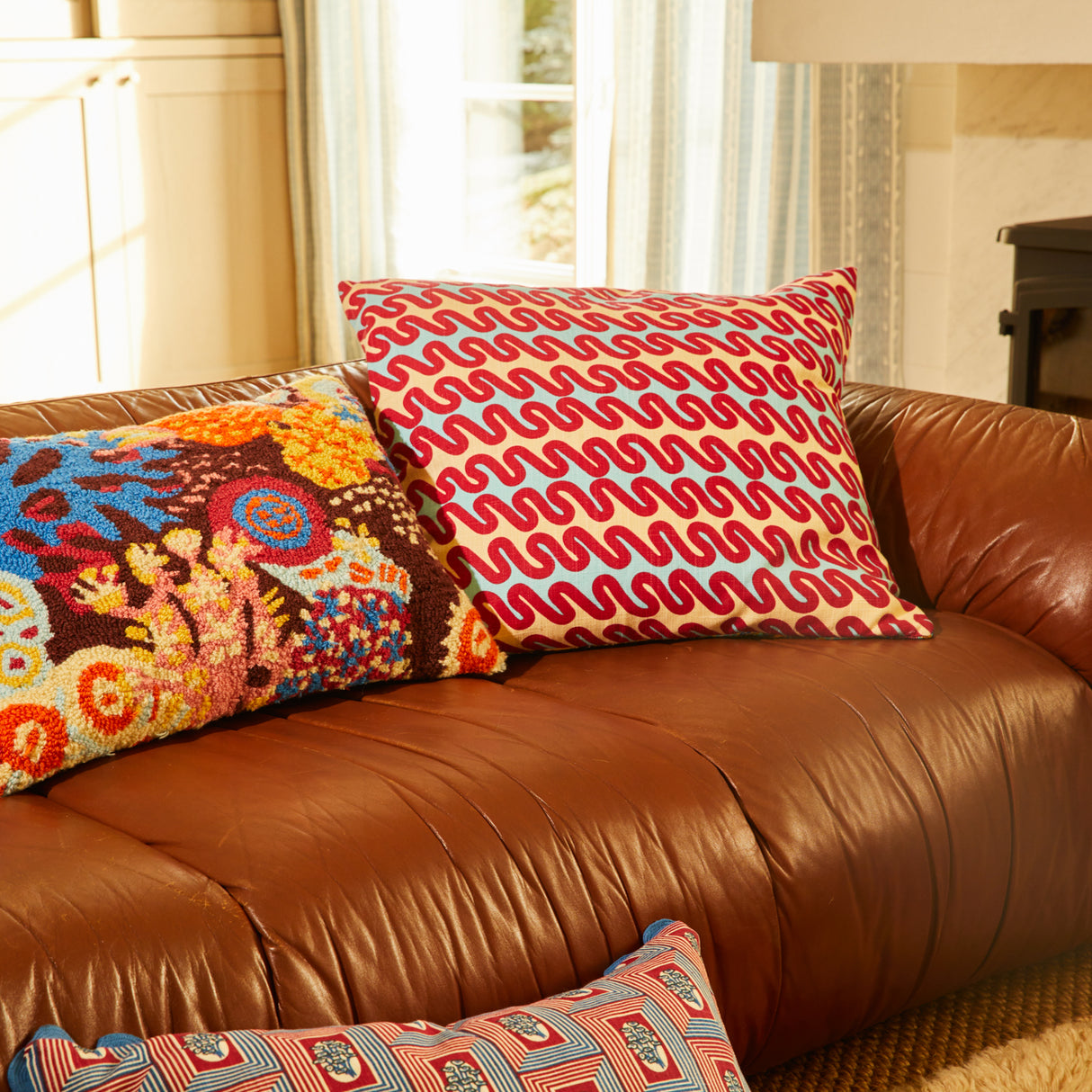 Cora Quilted Cushion - Pearl Feather Insert