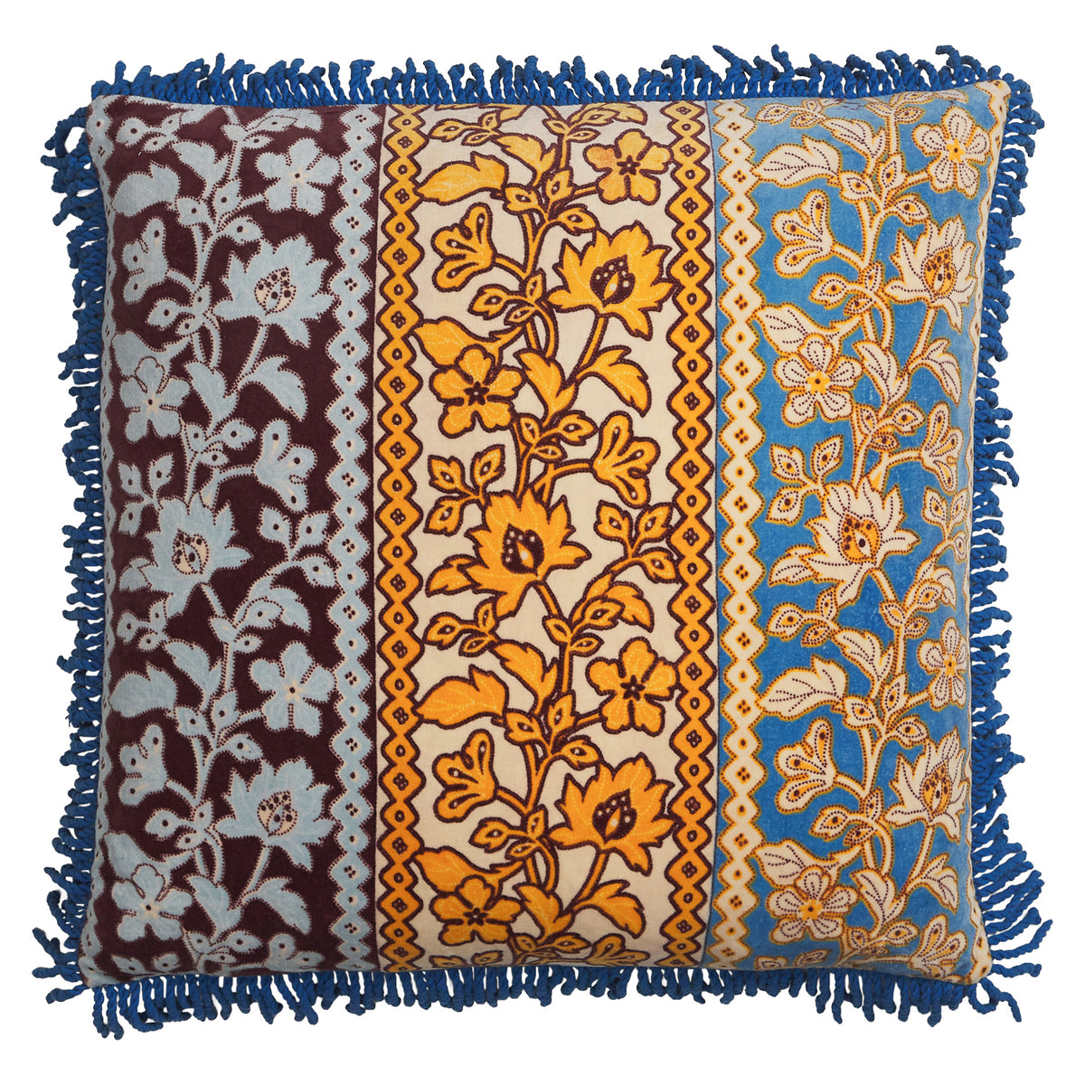 Thea Velvet Cushion - Azure