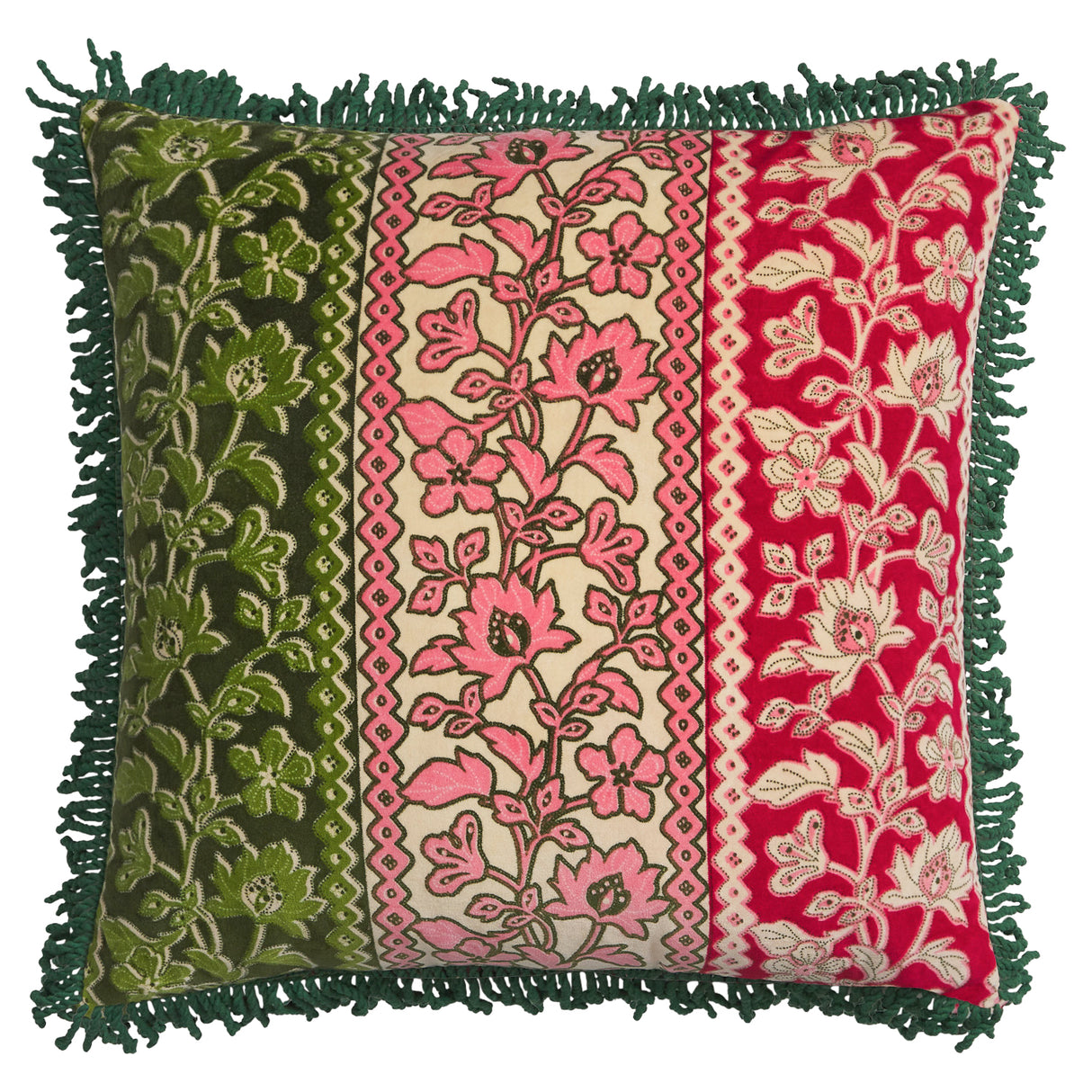 Thea Velvet Cushion - Kelp Feather Insert