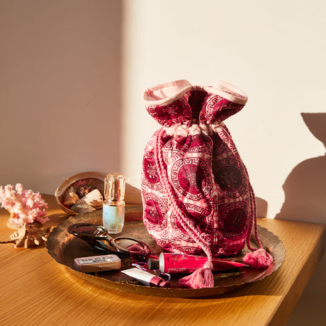 Gabriella Drawstring Bag - Hibiscus