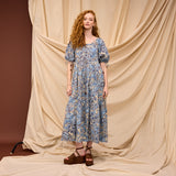 Lucia Tiered Maxi Dress - Cerulean