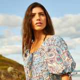 Lucia Tiered Maxi Dress - Cerulean