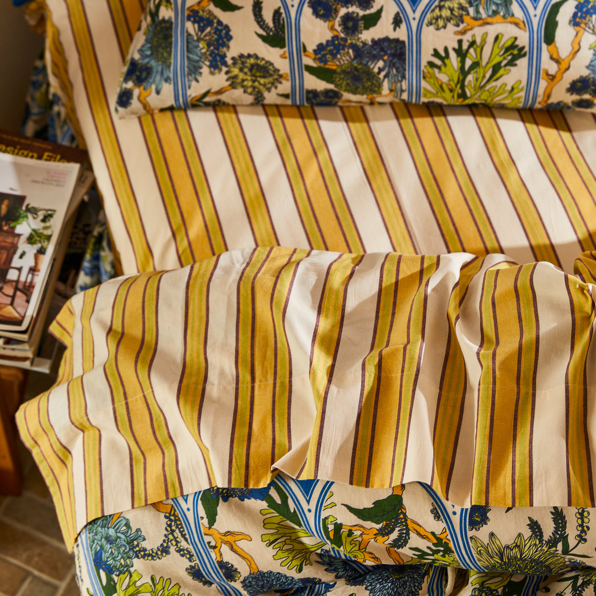 Selene Cotton Sheets - Dune Fitted Sheet / Cot