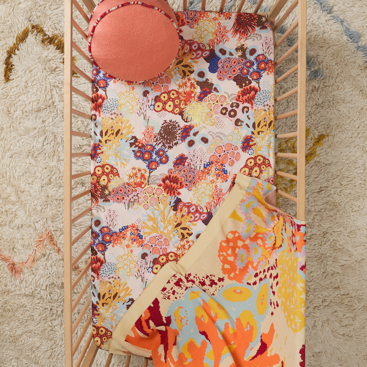 Cora Cotton Sheets - Pearl Fitted Sheet / Cot