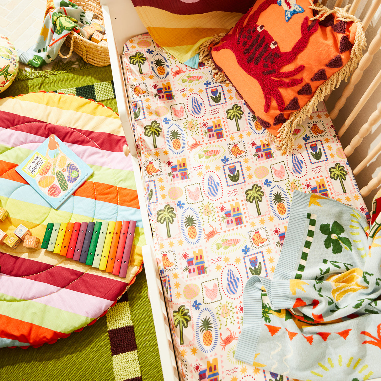 Ottilie Cotton Sheets Fitted Sheet / Cot