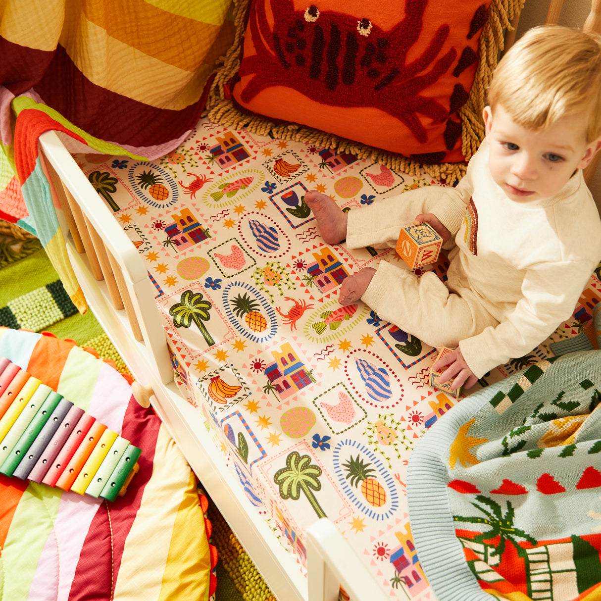 Ottilie Cotton Sheets Fitted Sheet / Cot