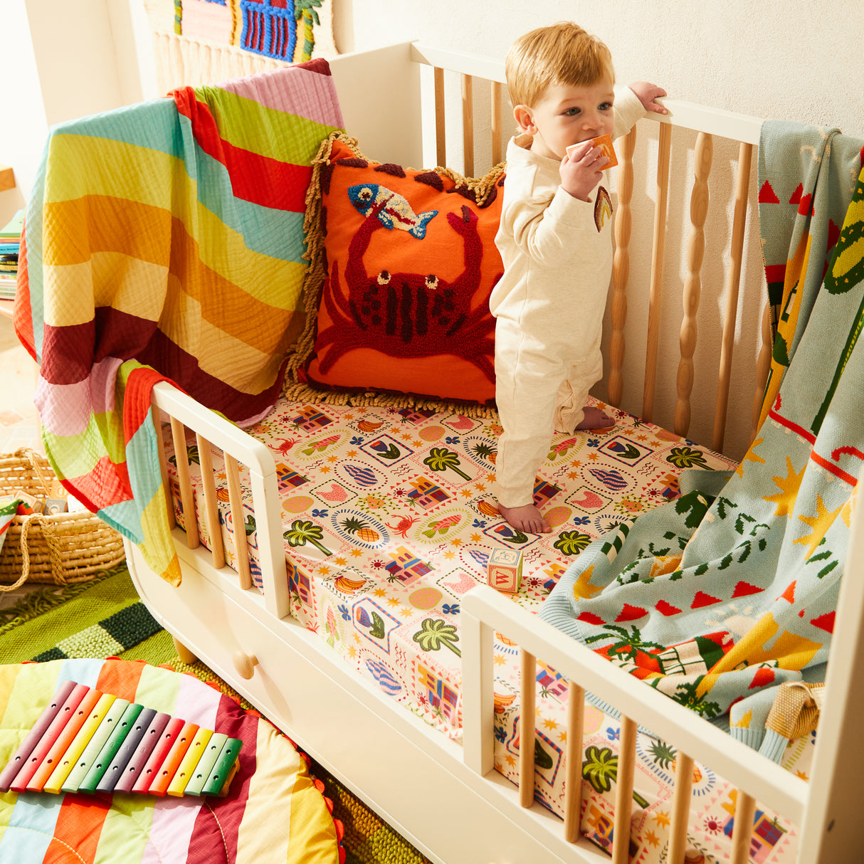 Ottilie Cotton Sheets Fitted Sheet / Cot