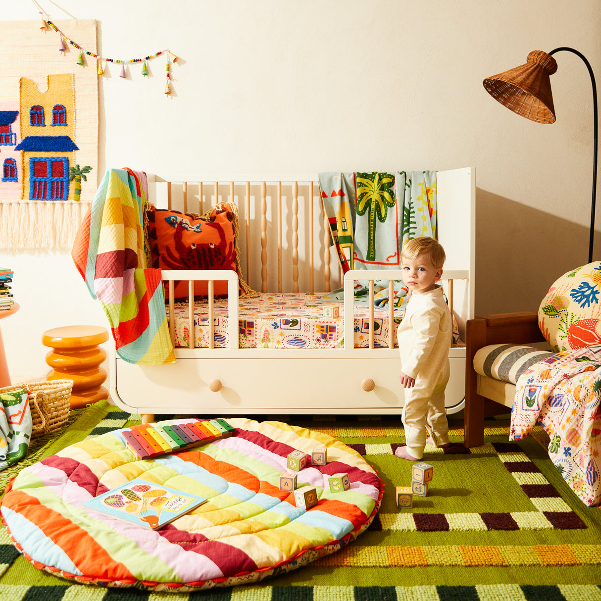 Ottilie Cotton Sheets Fitted Sheet / Cot