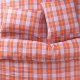 Isla Linen Sheets - Vivid Coral Fitted Sheet / Double