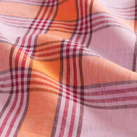 Isla Linen Sheets - Vivid Coral Fitted Sheet / Double