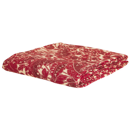 Lucia Linen Sheets - Crimson Fitted Sheet / Queen