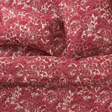 Lucia Linen Sheets - Crimson Fitted Sheet / Queen
