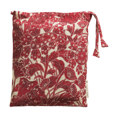Lucia Linen Sheets - Crimson Fitted Sheet / Queen