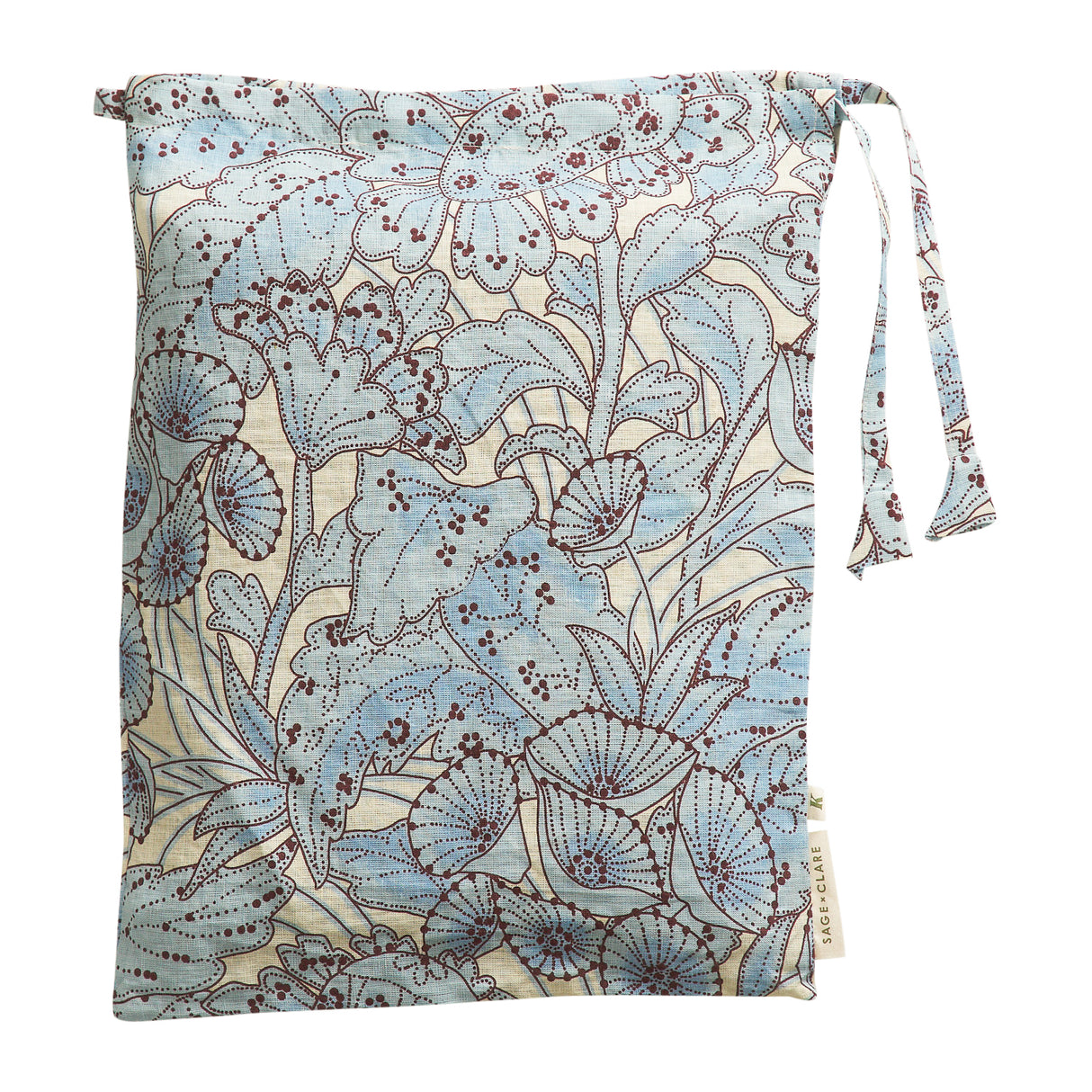 Lucia Linen Sheets - Cerulean Fitted Sheet / Queen